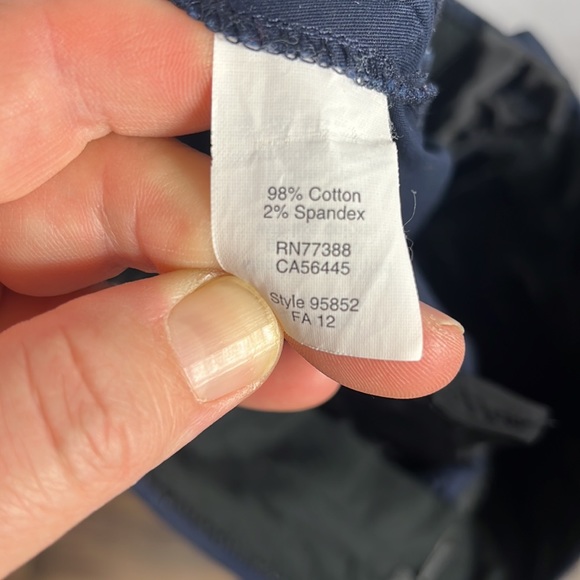 J. Crew Cotton Cafe Trouser in Navy Blue. - Picture 7 of 7